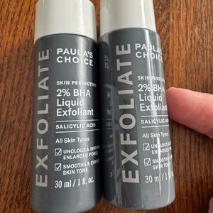 Two bottles of Paula’s Choice exfoliant
